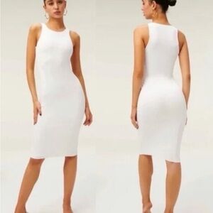 Good American Micro-Rib Bodycon Midi Dress 0 NWT